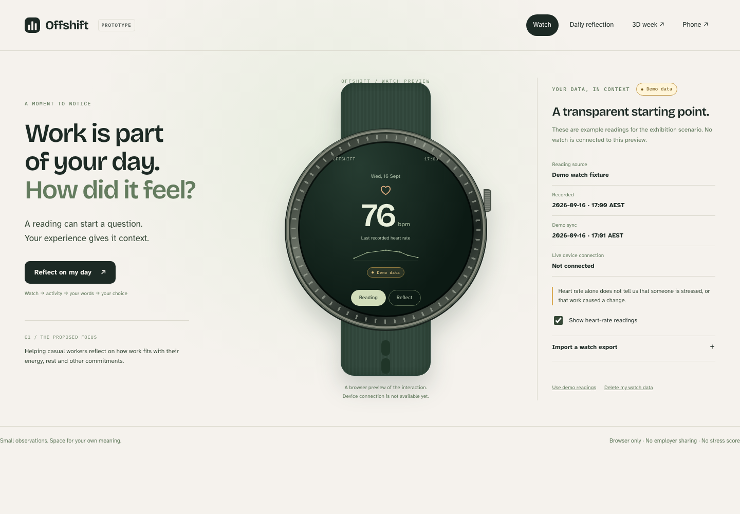 Desktop circular watch preview