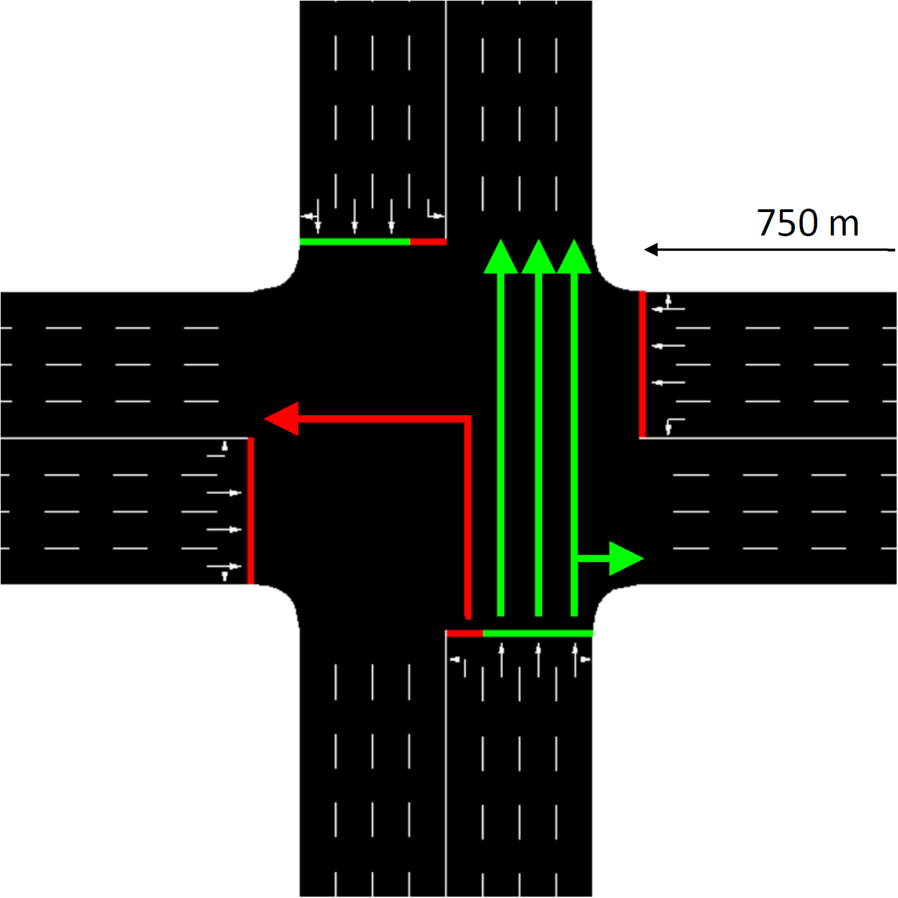 Intersection layout