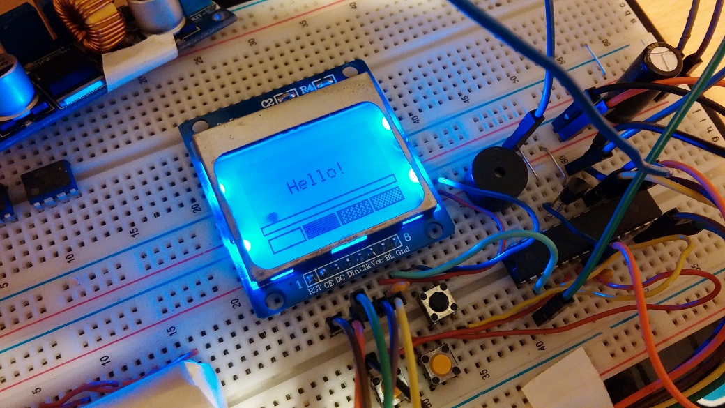 LCD connected to AVR MCU