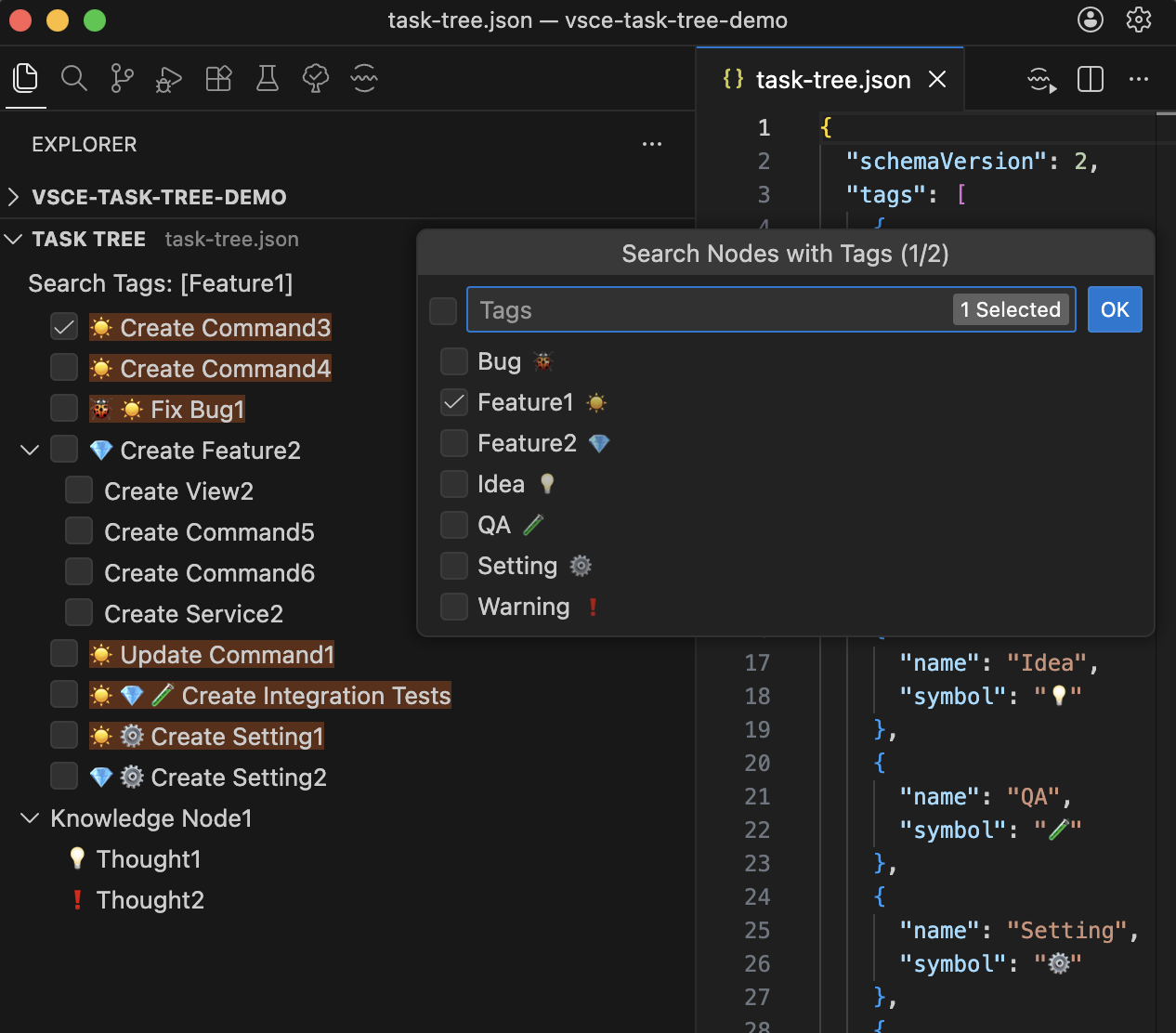 Search with tags