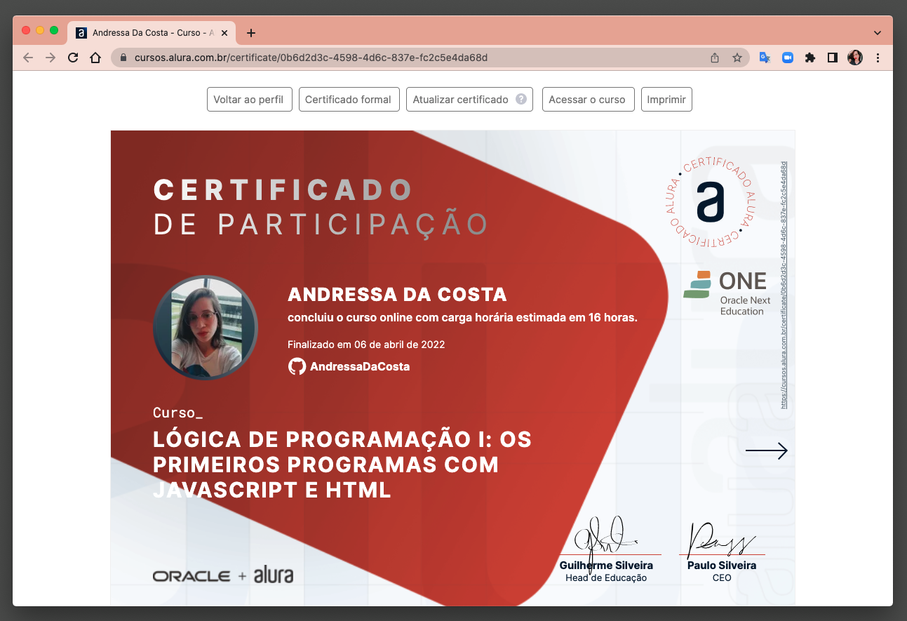 GitHub - emanoelcampos/jogo-adivinhacao: Jogo desenvolvido no primeiro  curso de lógica de programação na Alura oferecido pelo programa ONE -  Oracle Next Education