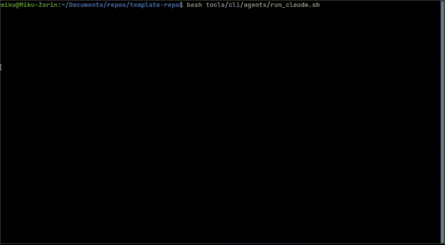 template-repo screenshot
