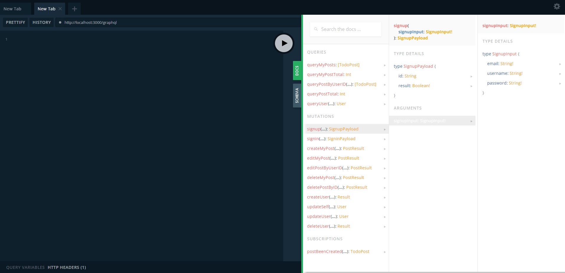 GraphQL PlayGround