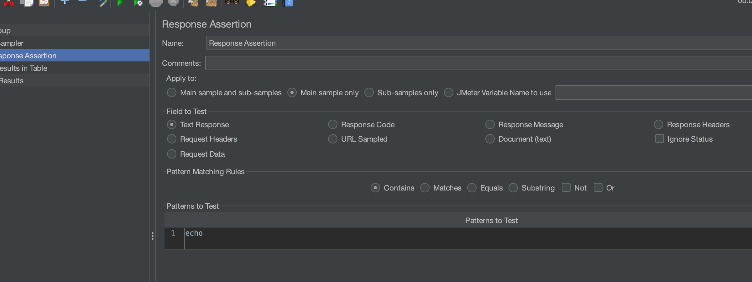 Response Assertion for STDIO example