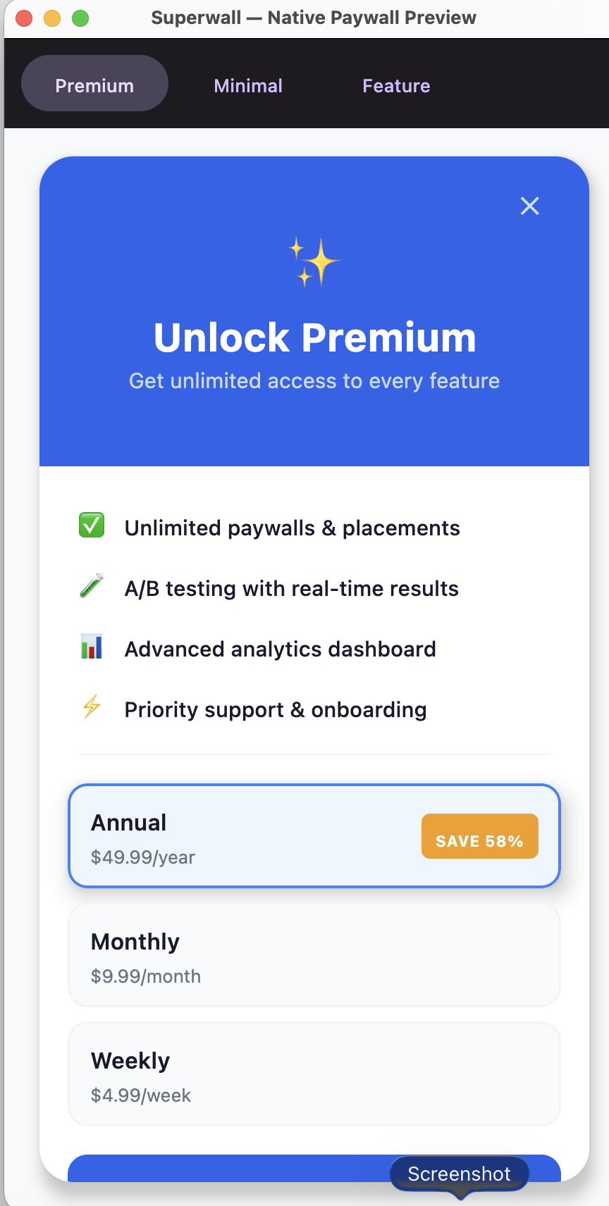 Native Paywall Preview