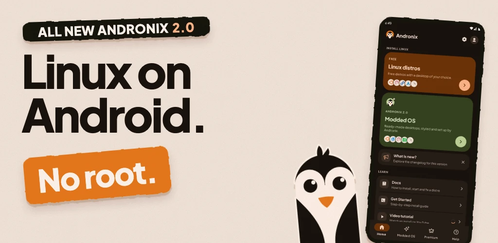 Andronix 2.0: Linux on Android. No root.