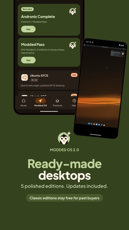 Modded OS 2.0: ready-made desktops
