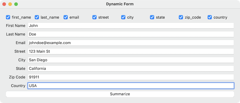 dynamic form 1