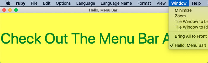 glimmer dsl tk screenshot sample hello menu-bar