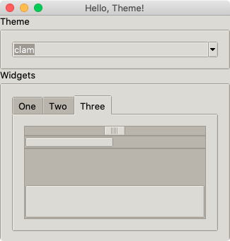 glimmer dsl tk screenshot sample hello theme clam 3