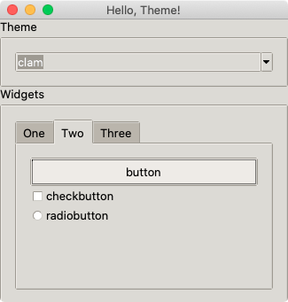 glimmer dsl tk screenshot sample hello theme clam 2