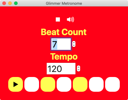 metronome up beats changed