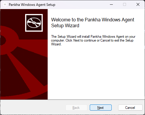 MSI installer welcome screen