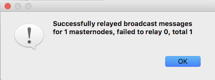 Successfully relayed broadcast message