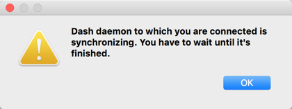 Dash daemon synchronizing