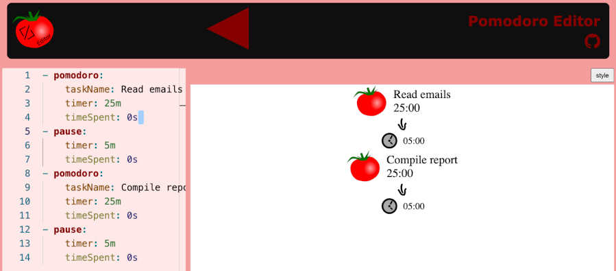 pomodoro timer editor icon