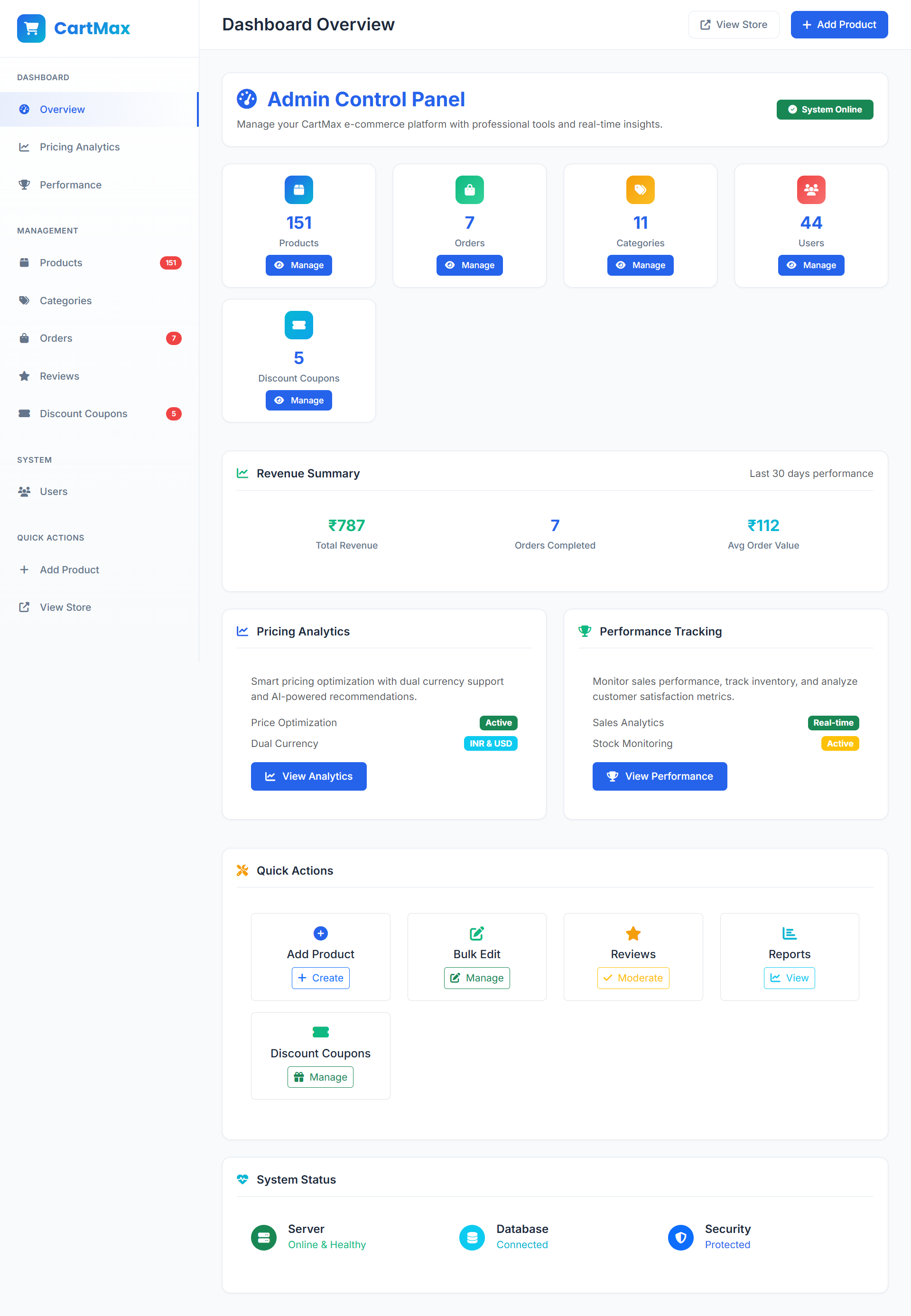 Admin Dashboard