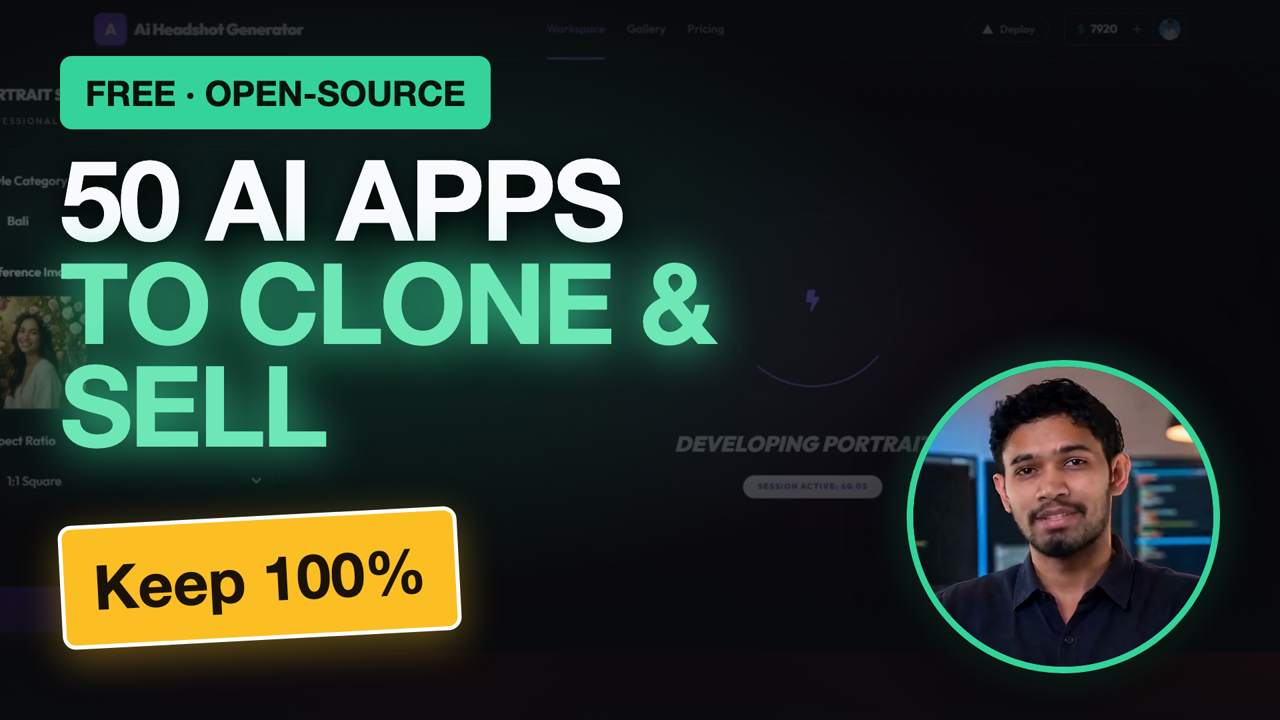 I Found 50 Free AI Apps You Can Clone and Sell