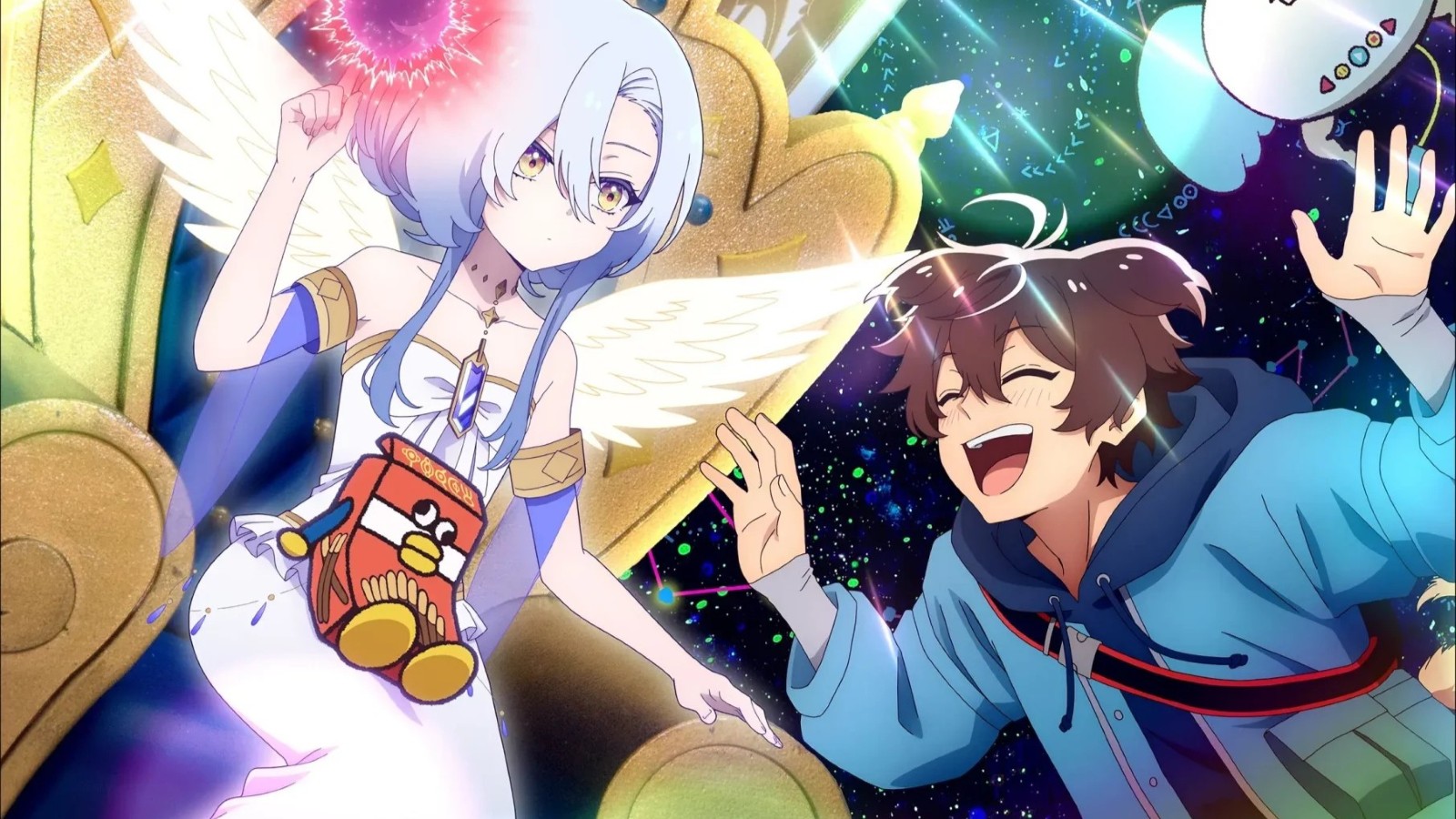 Megami "Isekai Tensei Nani ni Naritai Desu ka" Ore "Yuusha no Rokkotsu de"