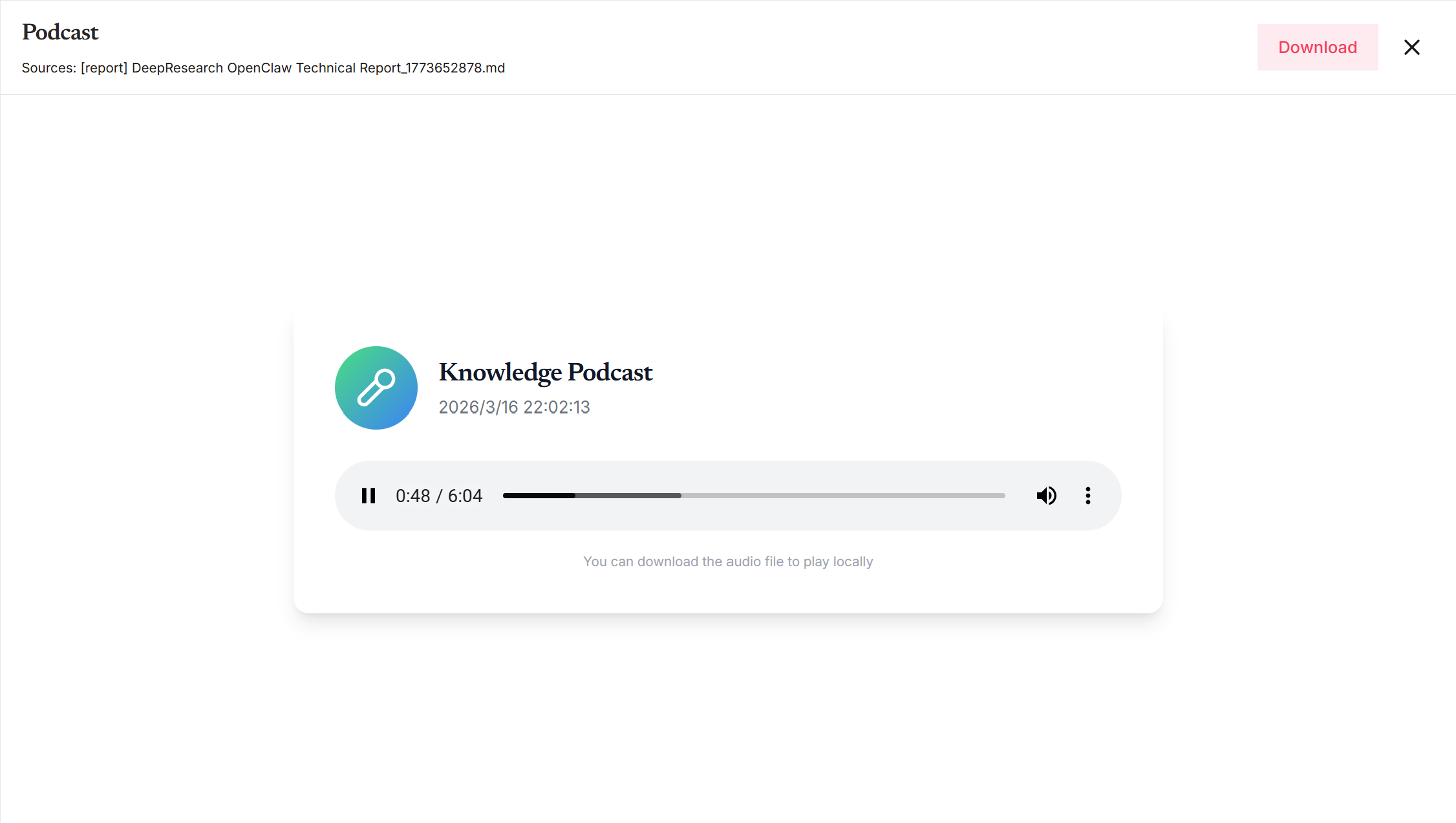 Knowledge podcast