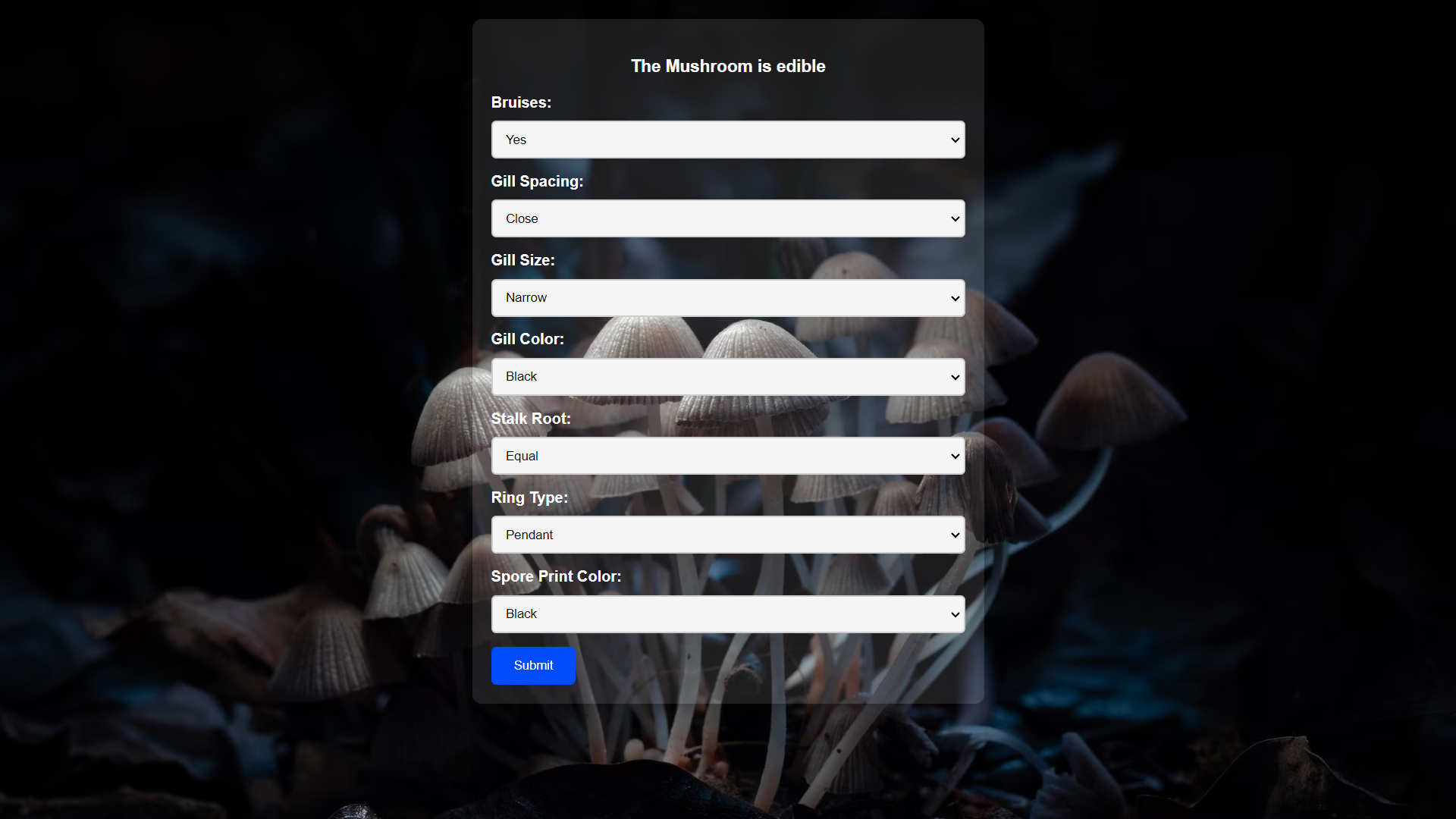 GitHub - Anirudhrarao/Mushroom-classification · GitHub