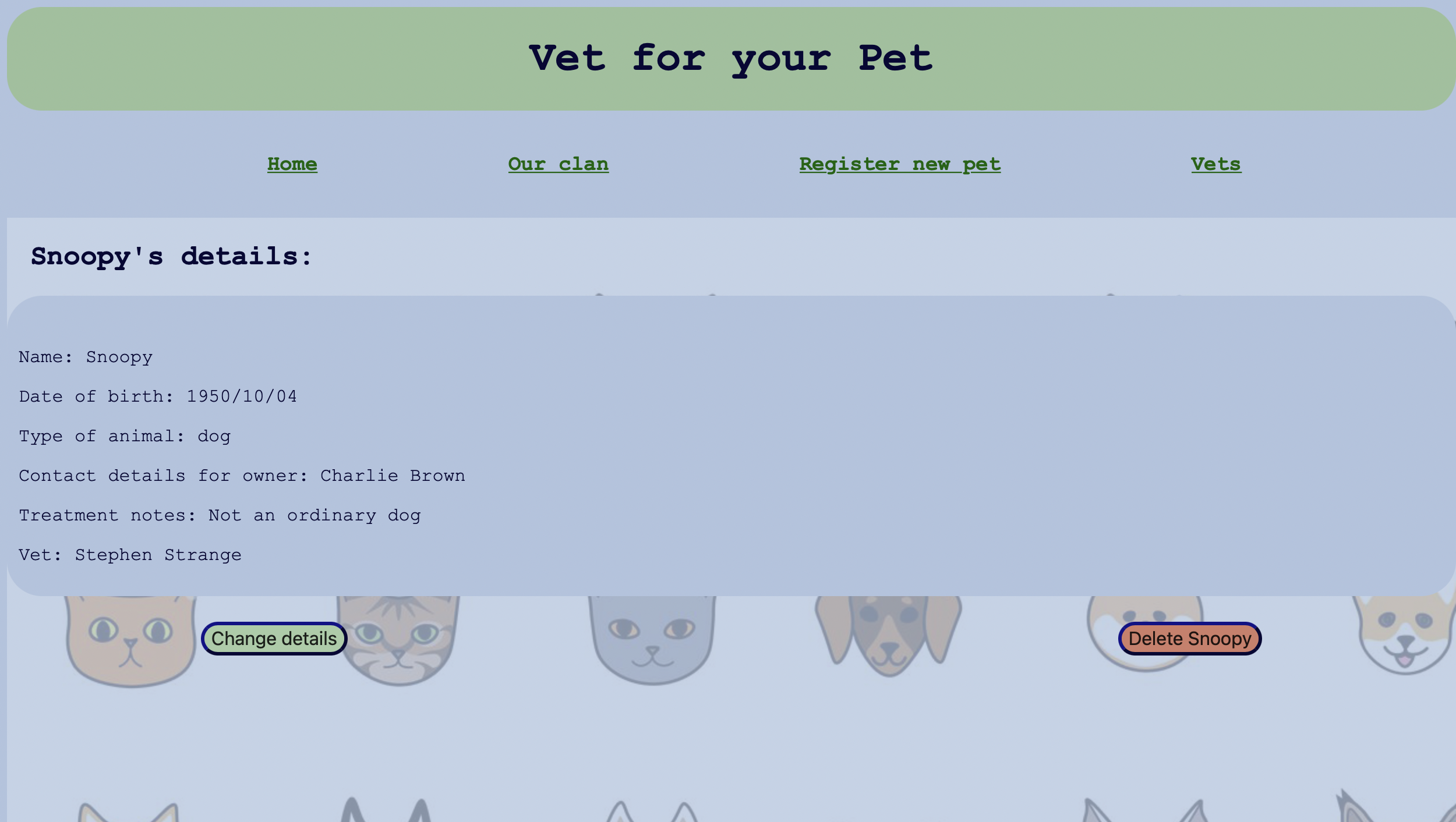 GitHub - AnitaSafar/Vet_app_project