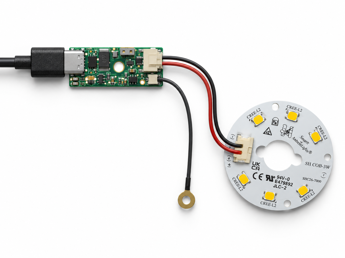 Kit 101 USB-powered driver and single-colour COB LED assembly