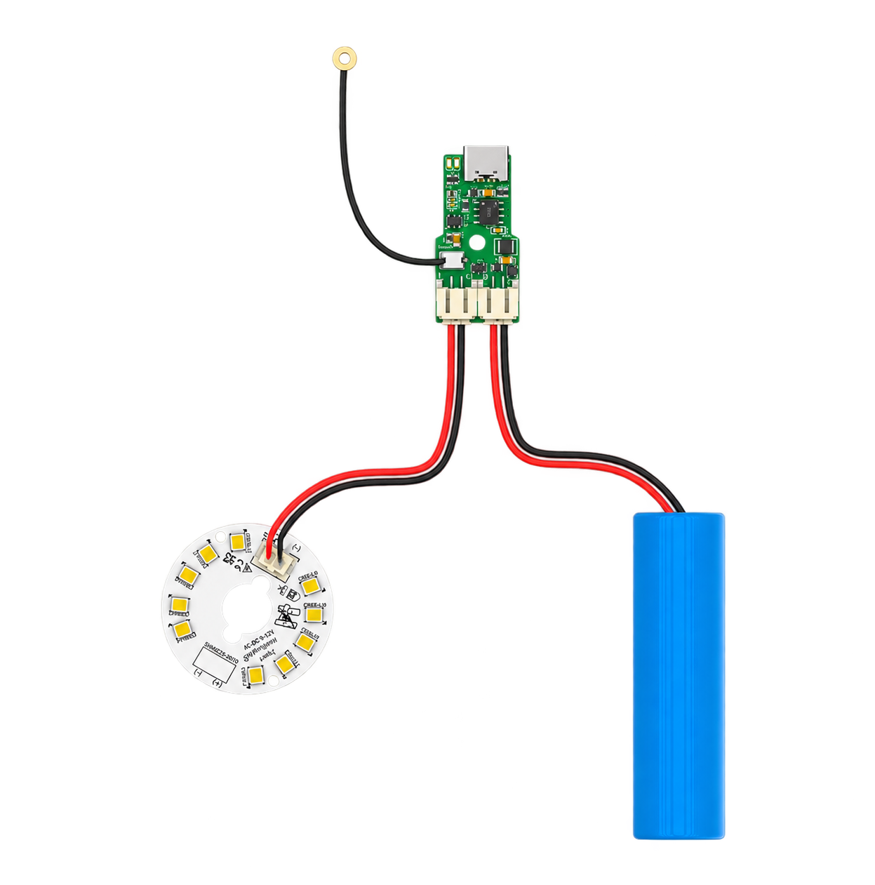 Kit 201 LC rechargeable driver, LED and battery assembly