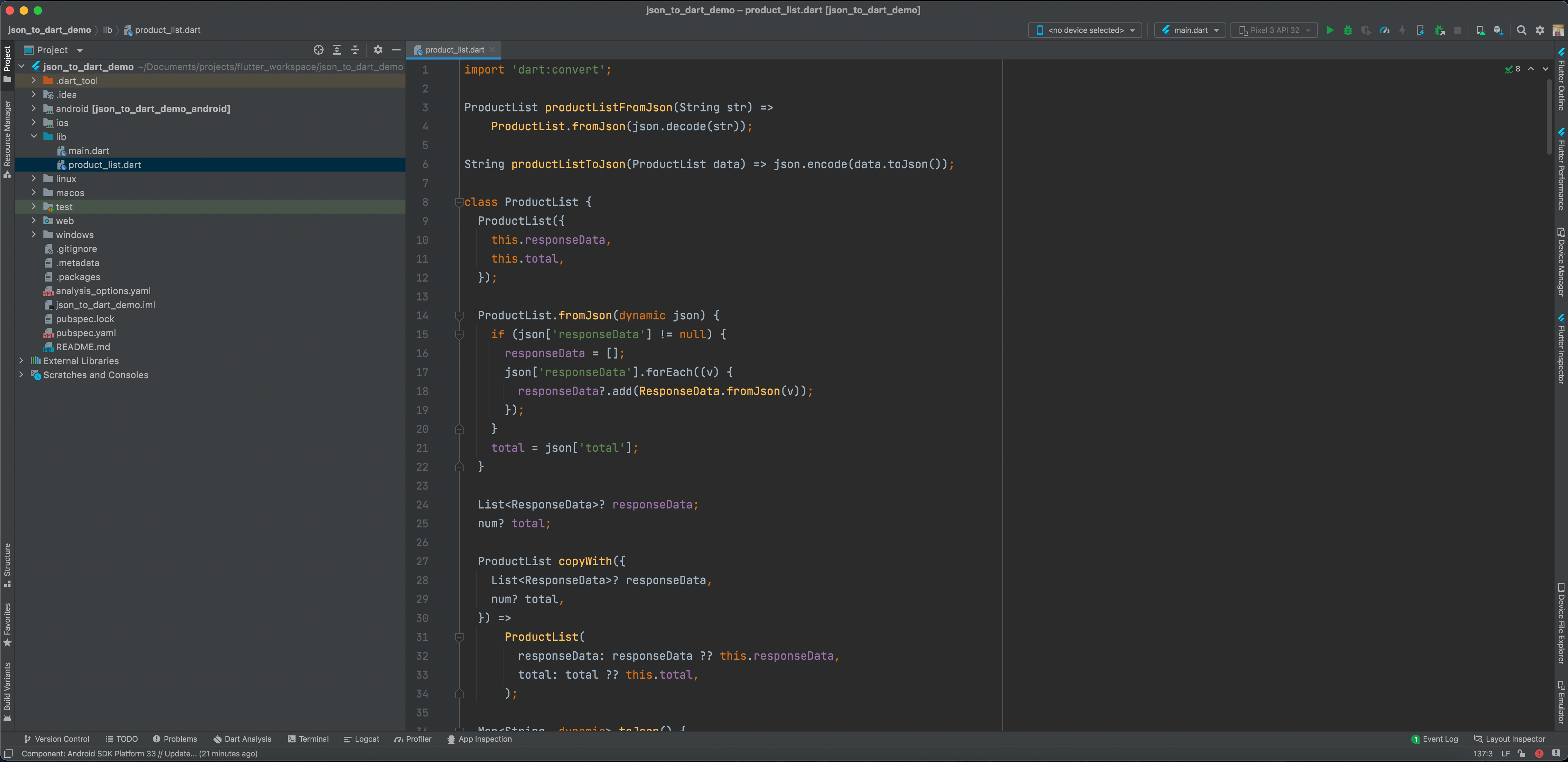 JsonToDart (JSON To Dart) - IntelliJ IDEs Plugin | Marketplace