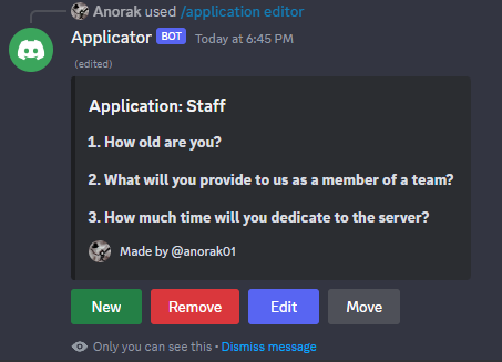 Edit Application