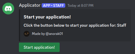 Start Application