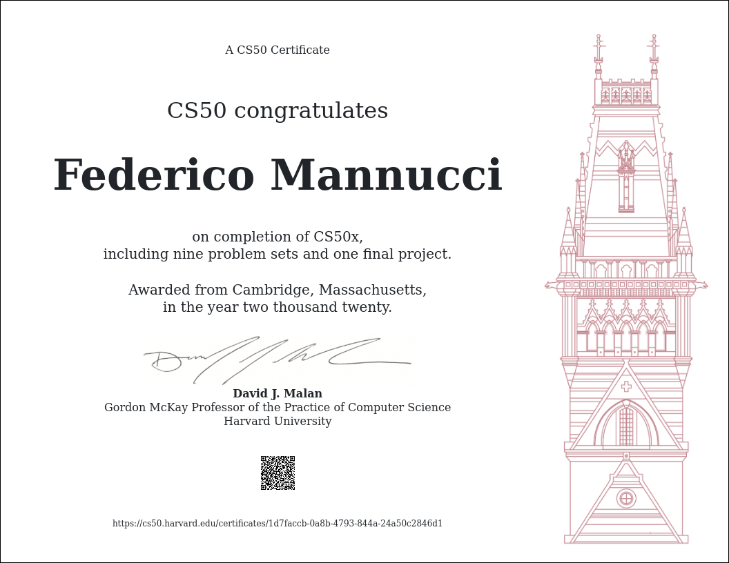 Final Certificate