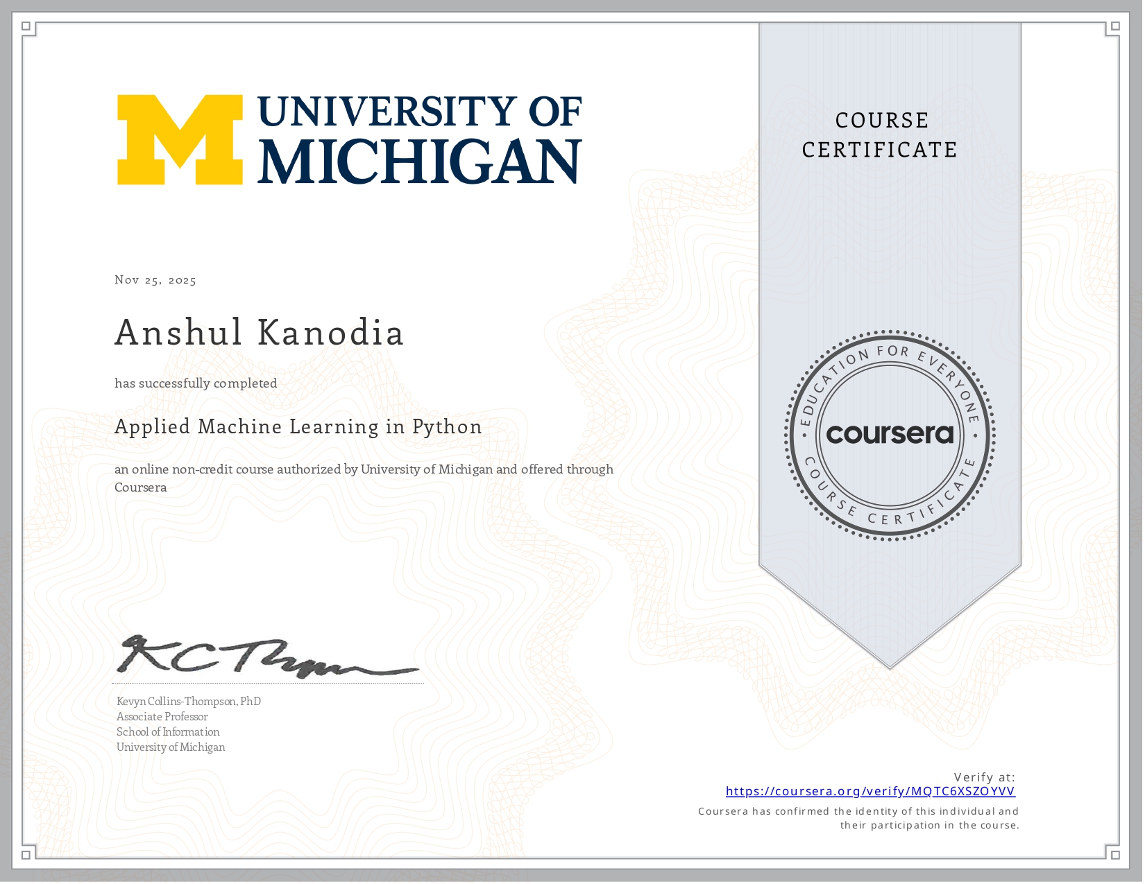 Applied ML