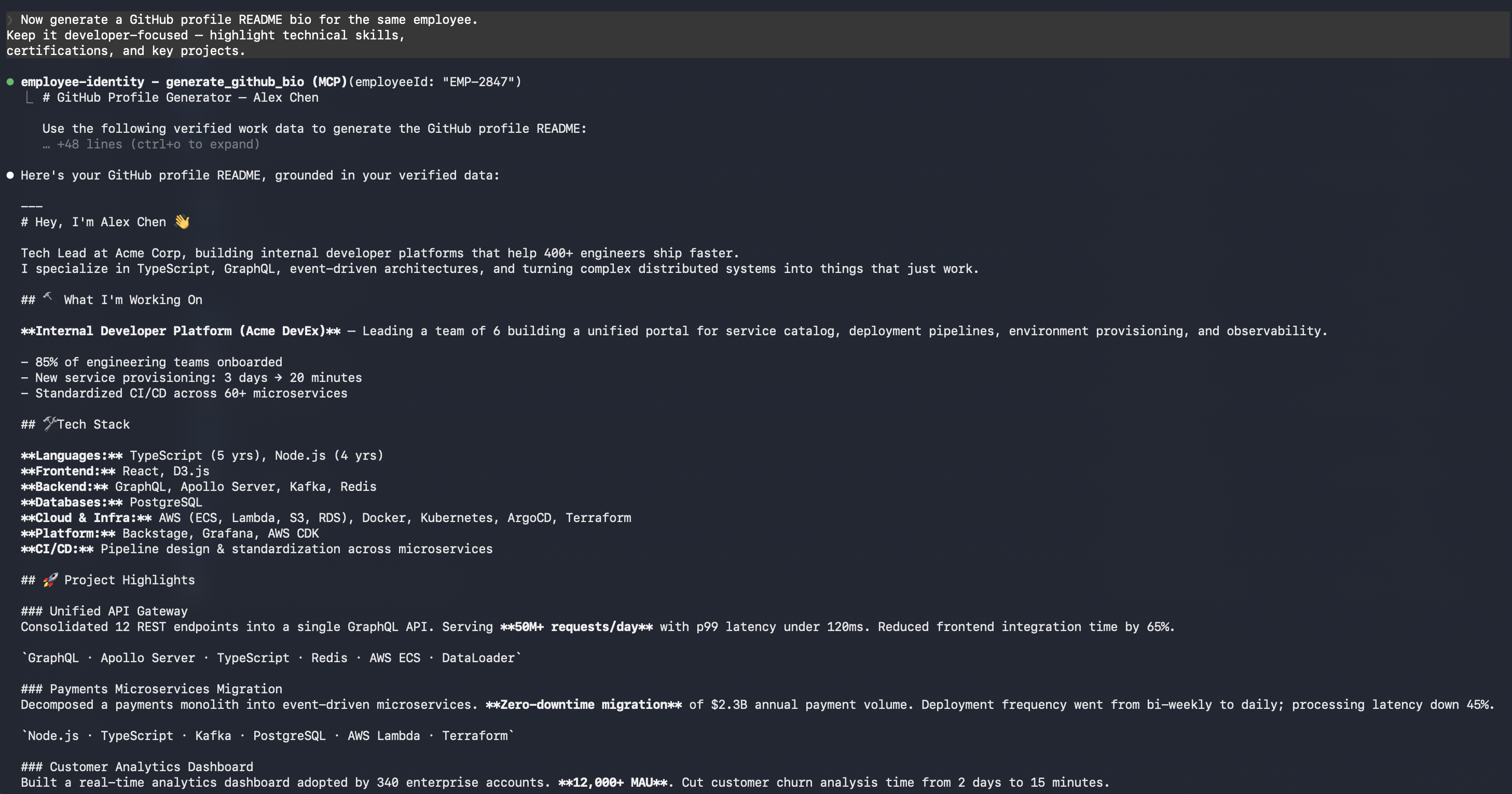 GitHub Bio Demo