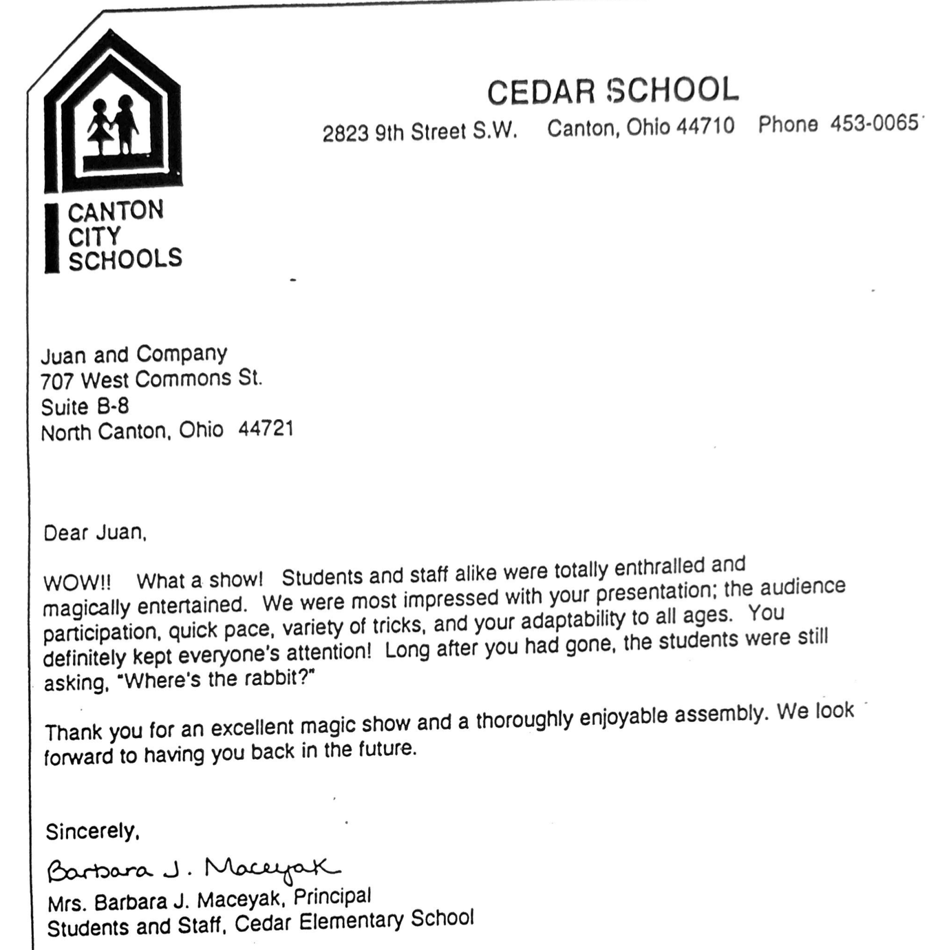 Letter of Recommendation 2