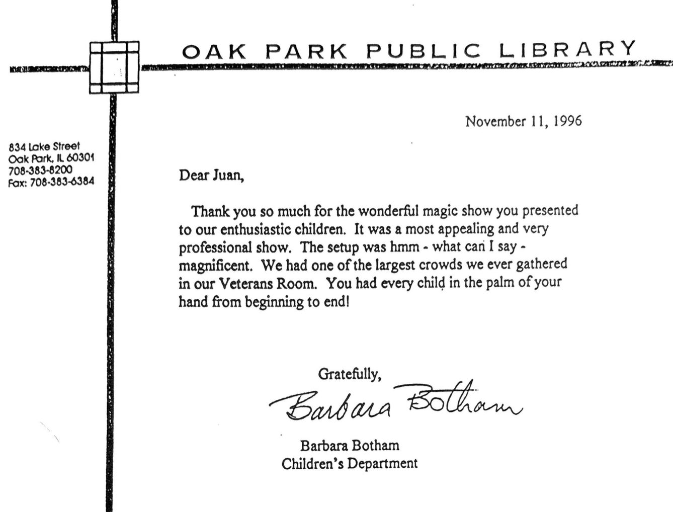 Letter of Recommendation 3