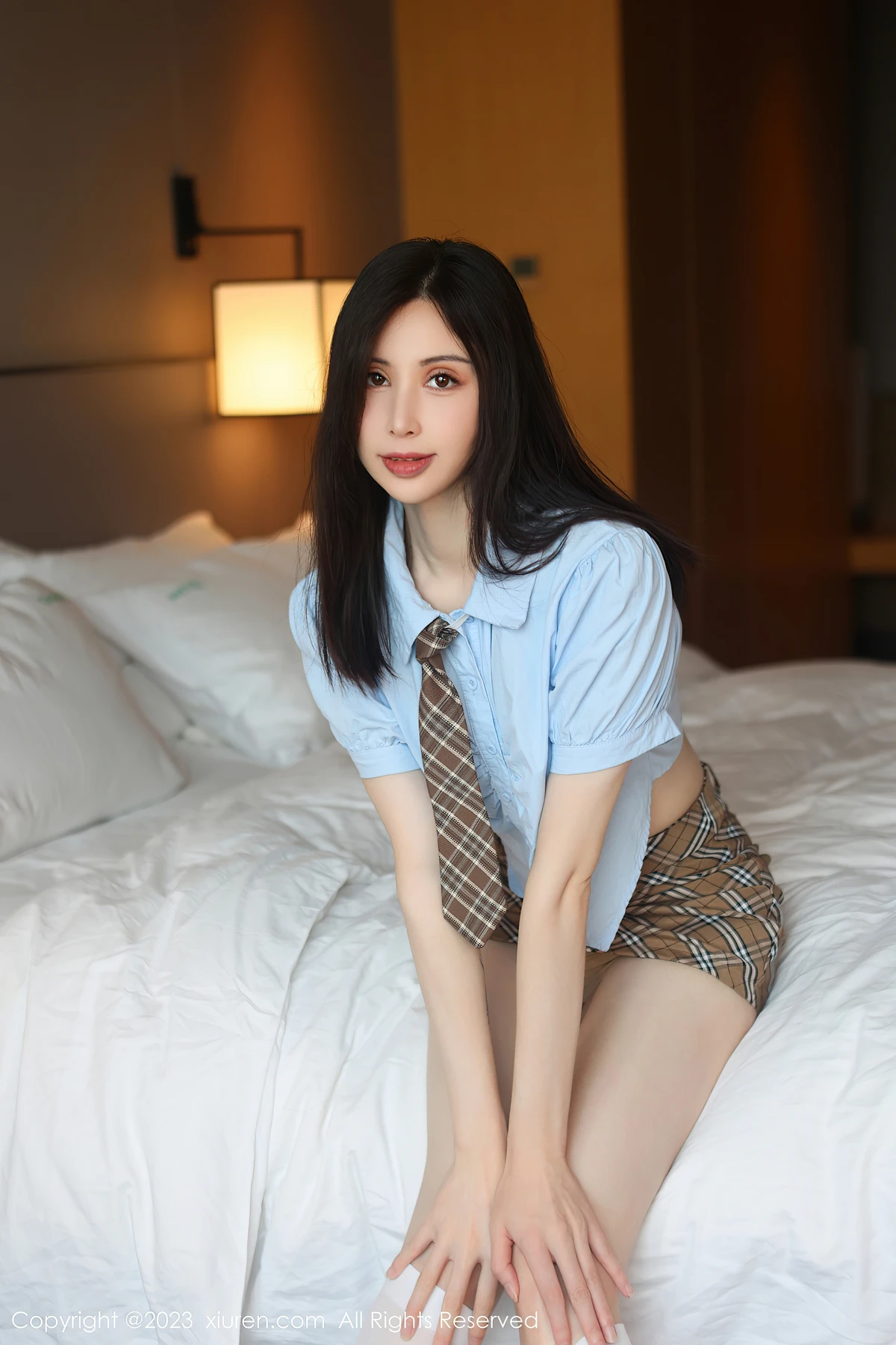 No.7306曼柔 酒吧DJ必冲写真!淡蓝蕾丝+白丝解锁致命魅力,客户主动约你订场 - 7