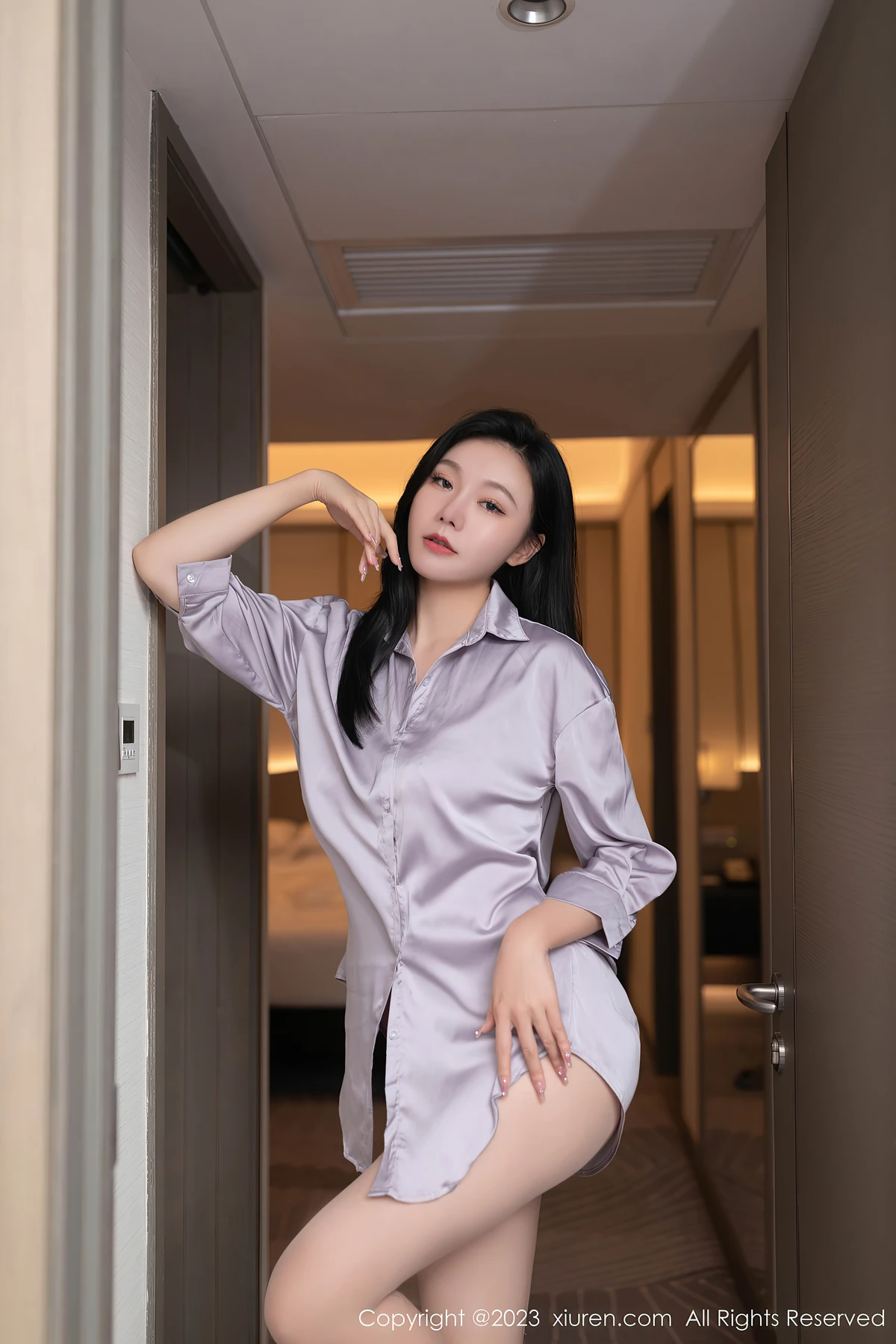 XiuRen No.7376 安然anran:紫灰纱衣藏不住的御姐杀,76P帧帧戳中舞蹈主播的魅力点 - 2