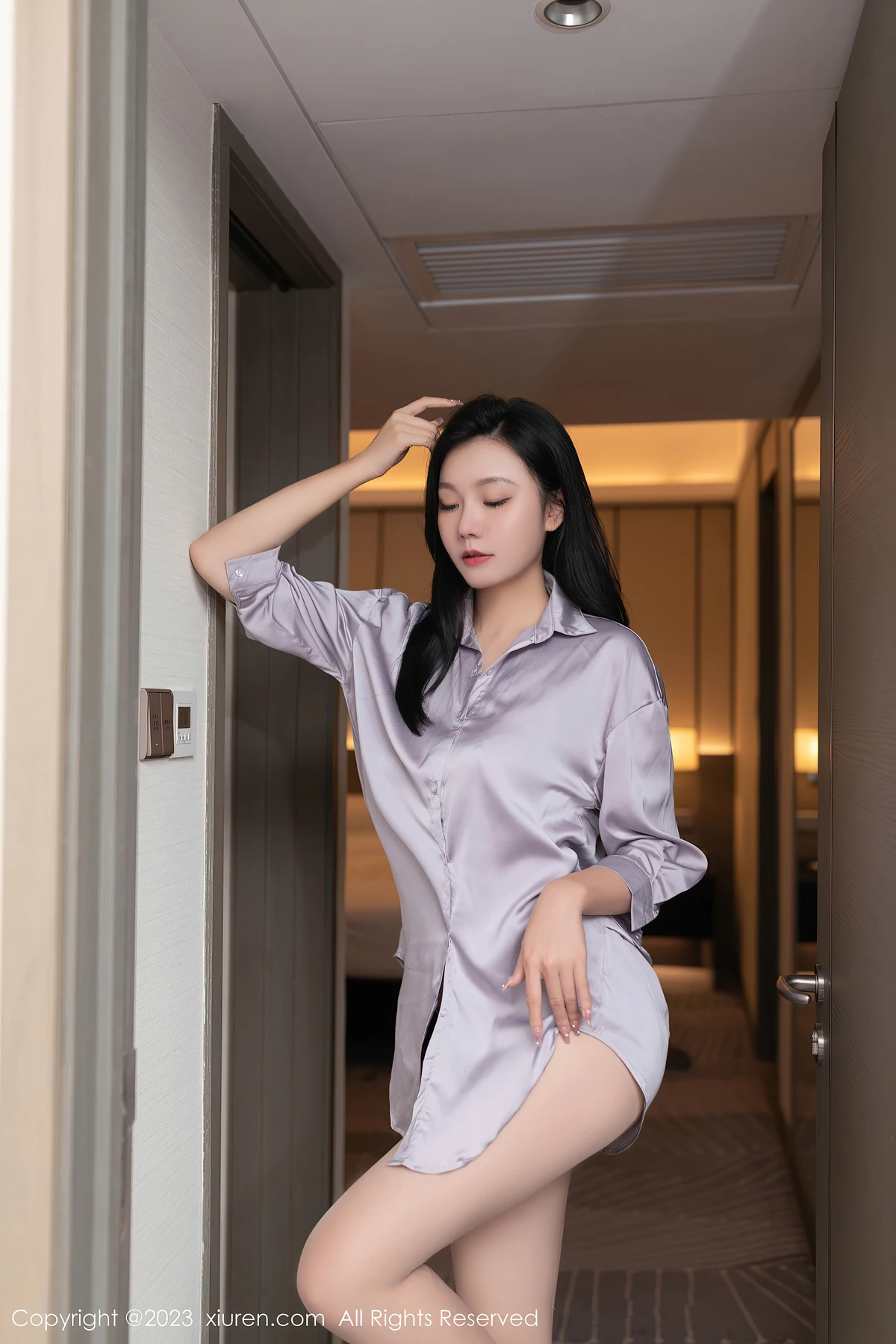 XiuRen No.7376 安然anran:紫灰纱衣藏不住的御姐杀,76P帧帧戳中舞蹈主播的魅力点 - 3