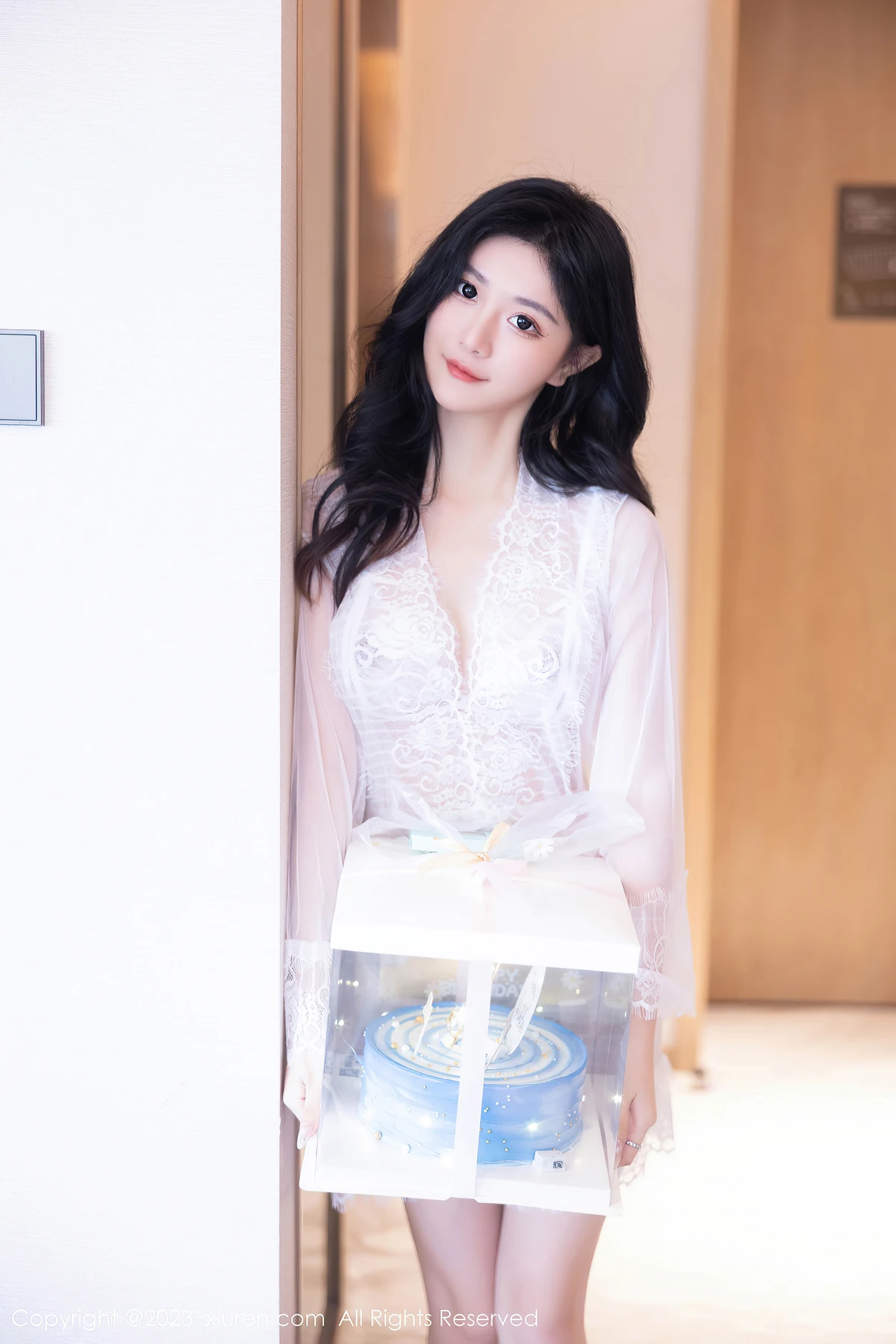 XiuRen No.7348 幼幼生日特辑 80P白纱蕾丝写真:解锁模特吸睛密码,让客户主动找你约拍! - 7