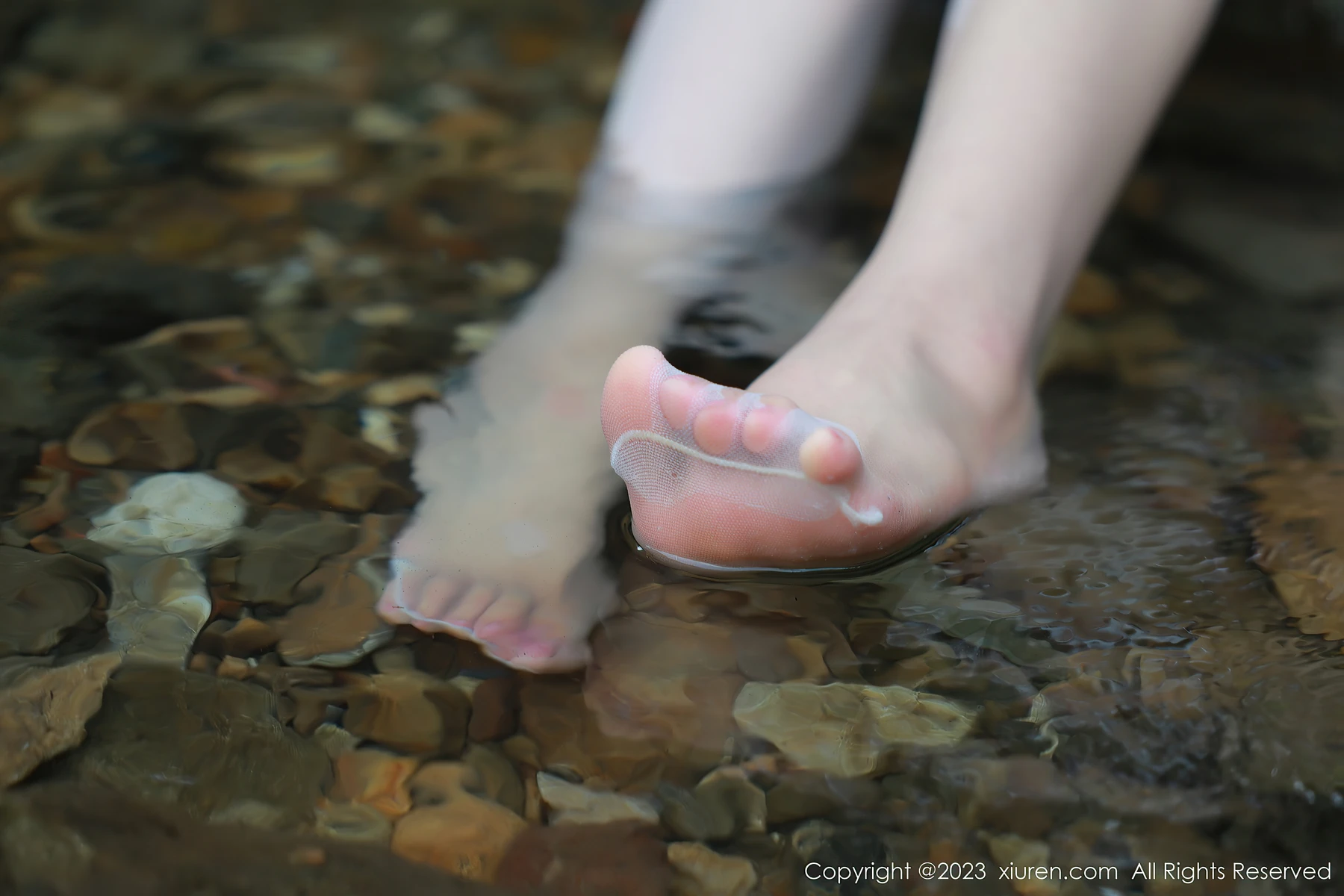 XiuRen No.7234 糖豆sisi 新人首秀!溪边旗袍+白丝,甜欲感拉满 - 1