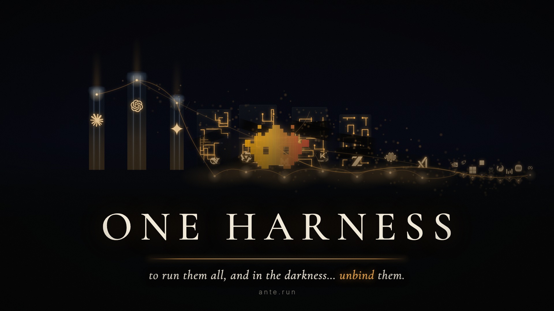 One harness to run them all, and in the darkness unbind them — the Ante film