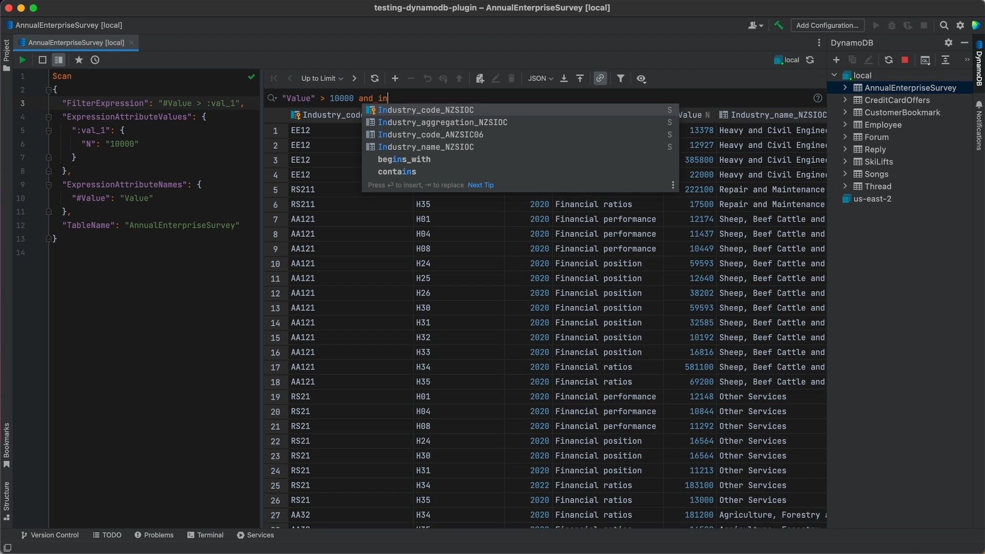 DynamoDB plugin