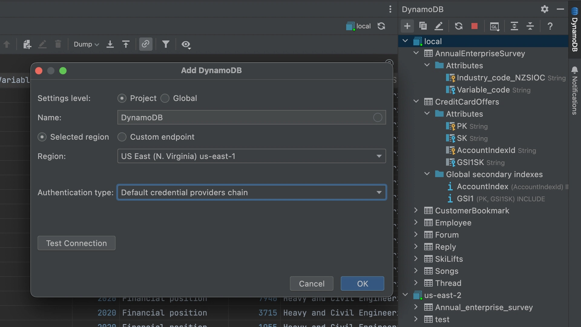 DynamoDB plugin Connections