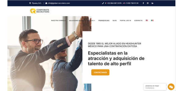 Sitio web de Global Recruiters en Tijuana