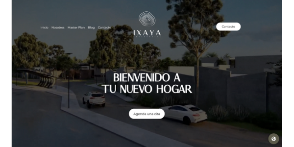 Sitio web de Ixaya Residencial — bienes raíces
