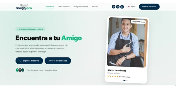 Sitio web de Amigo Pro