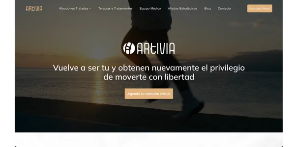 Sitio web de artivia