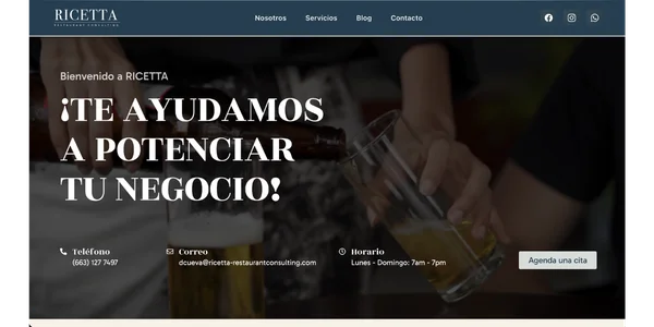 Sitio web de ricceta
