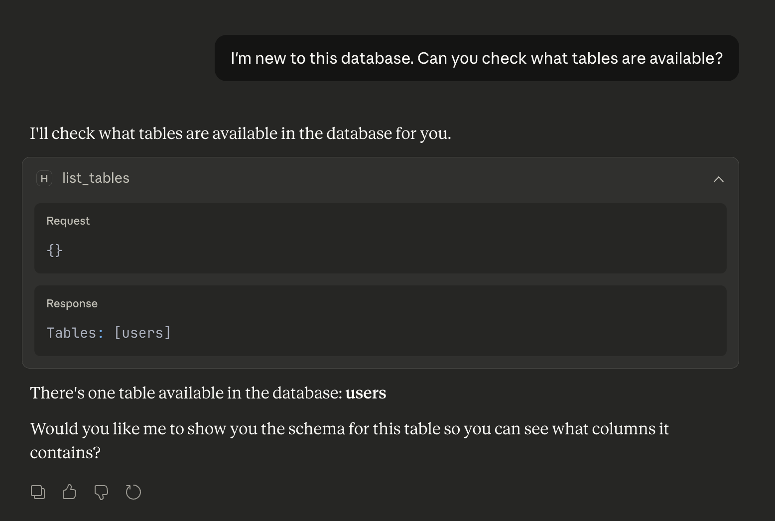 Listing Tables